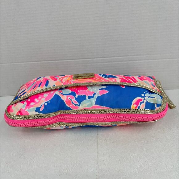 Lilly Pulitzer Wanderlust Packable Tote Extra Large Bay Dreamin Pink Blue Travel - Picture 7 of 14